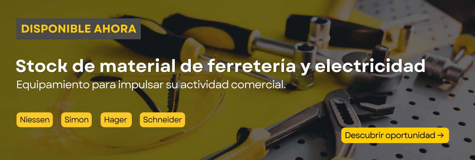 Stock of hardware and electrical material in Almer&iacute;a and El Ejido - Private Sale